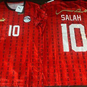 Puma EGYPT National Team MOHAMMAD SALAH Men's JERSEY Red M,L,XL,2X New with tags
